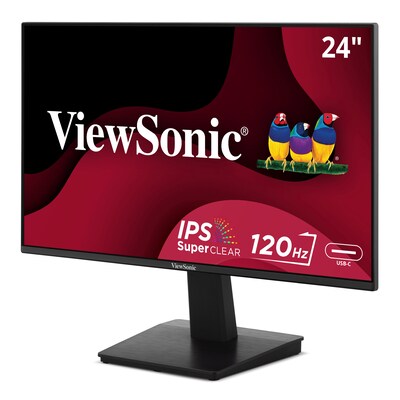 ViewSonic 24 1080p 120Hz LED Monitor with HDMI, VGA, USB-C, Black, 4-Port USB Hub (VA2448-MHU)
