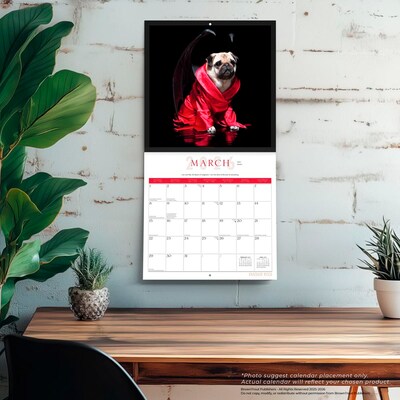 2026 BrownTrout Fantasy Pugs 12" x 12" Monthly Wall Calendar (9798330701865)