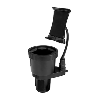 ToughTested Tough and Thirsty Big Mouth Cupholder Mount with Universal Phone, GPS & Tablet Grip, Black (TT-4S-TNT)