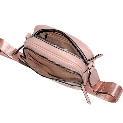 Nicci Cross-Body Bag with Front Zipper Pocket, Blush (NH07-BLS)