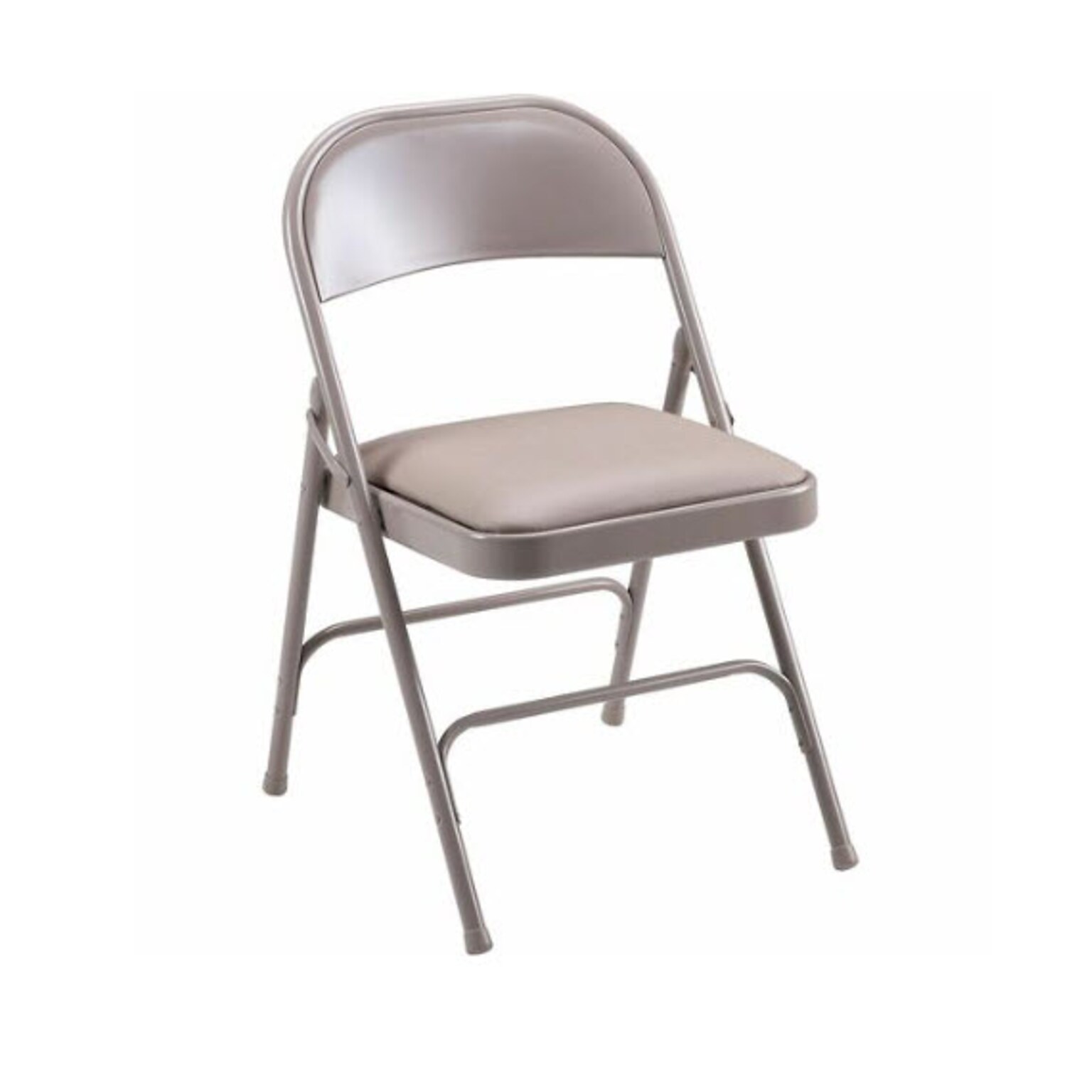 Lorell Padded Seat Folding Chairs, 19.4W x 18.3D x 29.6H, Beige, 4/Carton (LLR62501)