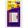 Post-it® Durable Tabs, 2 Wide, Solid, Red, 50 Tabs/Pack (686F-50RD)