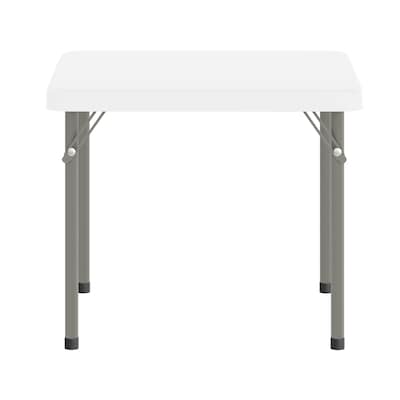 Flash Furniture Paige Square Kid's Folding Table, 24" x 24", Granite White (RB2424KIDWH)