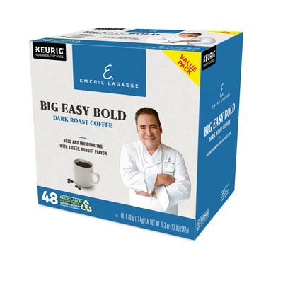 Emeril's Big Easy Bold Keurig® K-Cup® Pods, Dark Roast, 48 Count (373309)