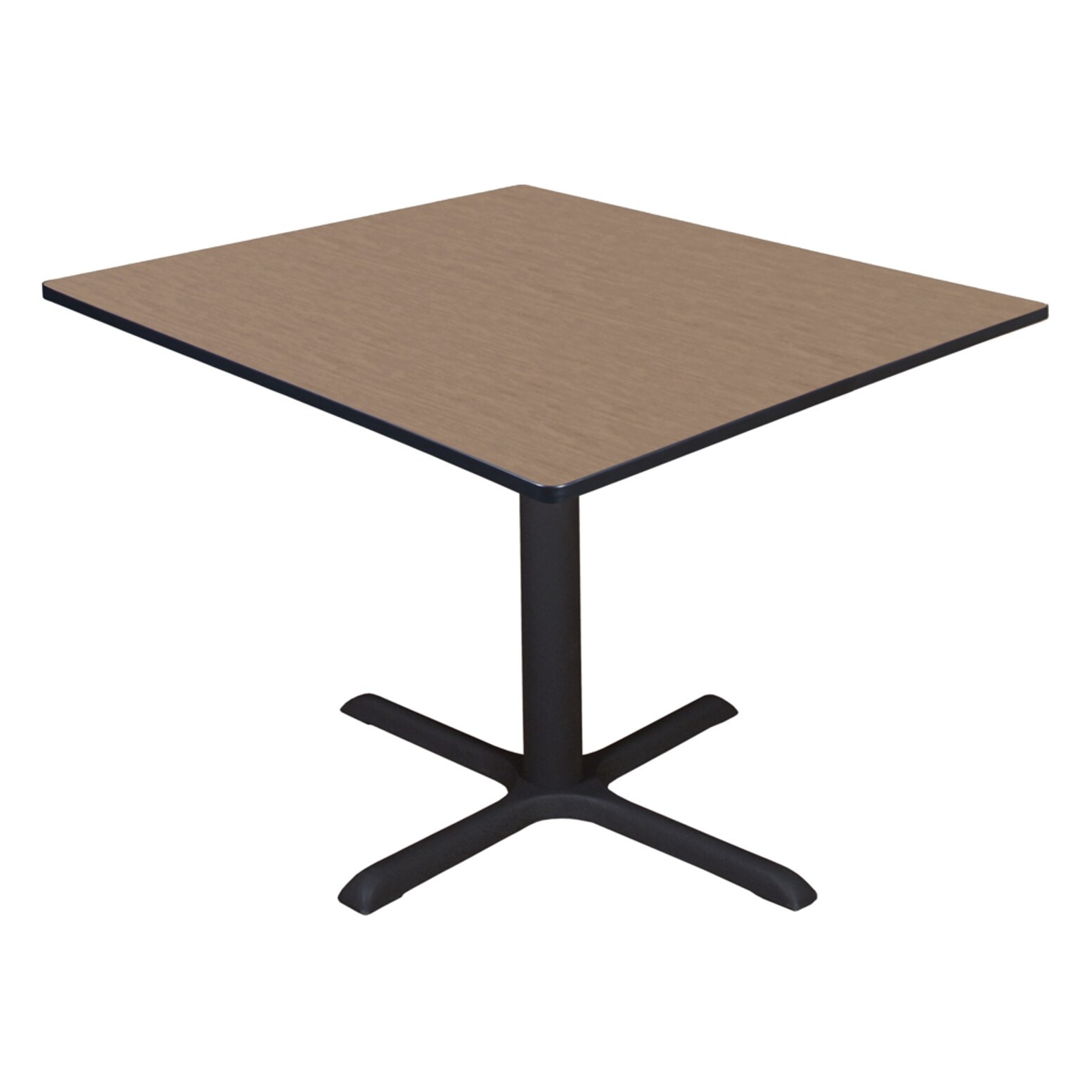 Regency Cain 48 Square X-Base Breakroom Table, Large, Noble Oak (TB4848NO)