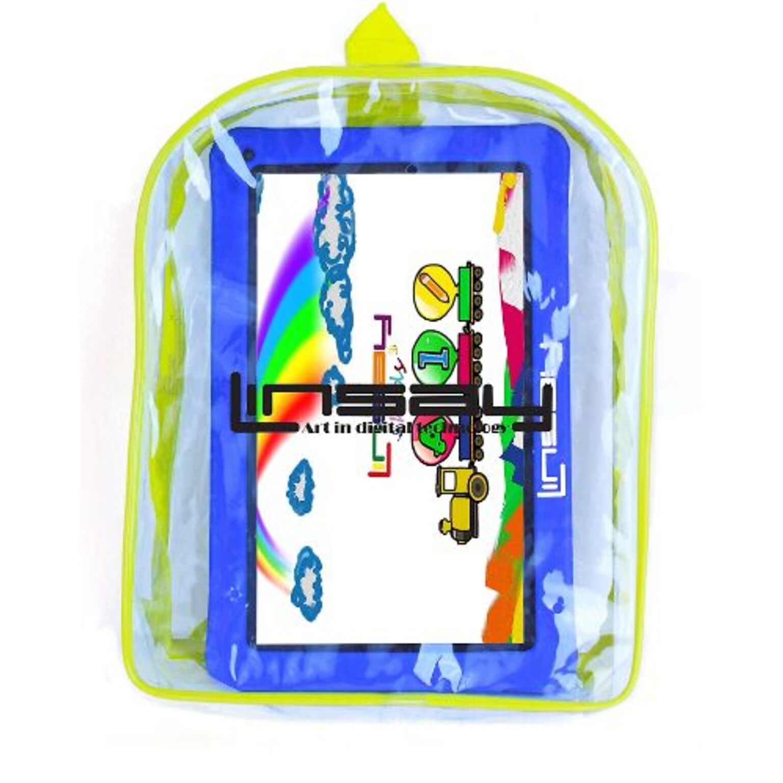 LINSAY 10.1OCTA CORE Android 13 Tablet Bundle with Blue Kids Defender Case and Backpack, 128GB, Blue (F10IPGKIDSBLUBA)