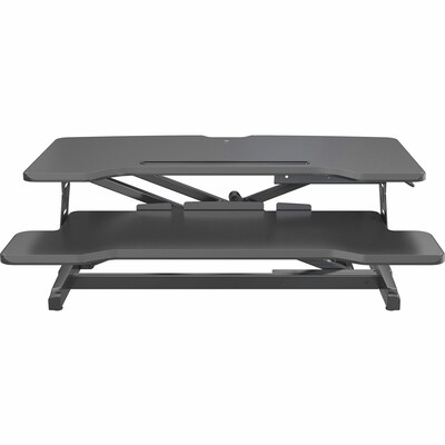 Lorell Active Office  X-Type Adjustable Slim Monitor Riser Stand, Up to 42" Monitor, Black (LLR99539)