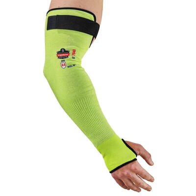 Ergodyne ProFlex 7941-PR Cut-Resistant Arm Sleeve, ANSI A4, Lime, 18 in, 1 Pair (17943)