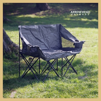 Arrowhead Outdoor Loveseat Outdoor Chair, Granite Gray (TSRTKKS0319U)