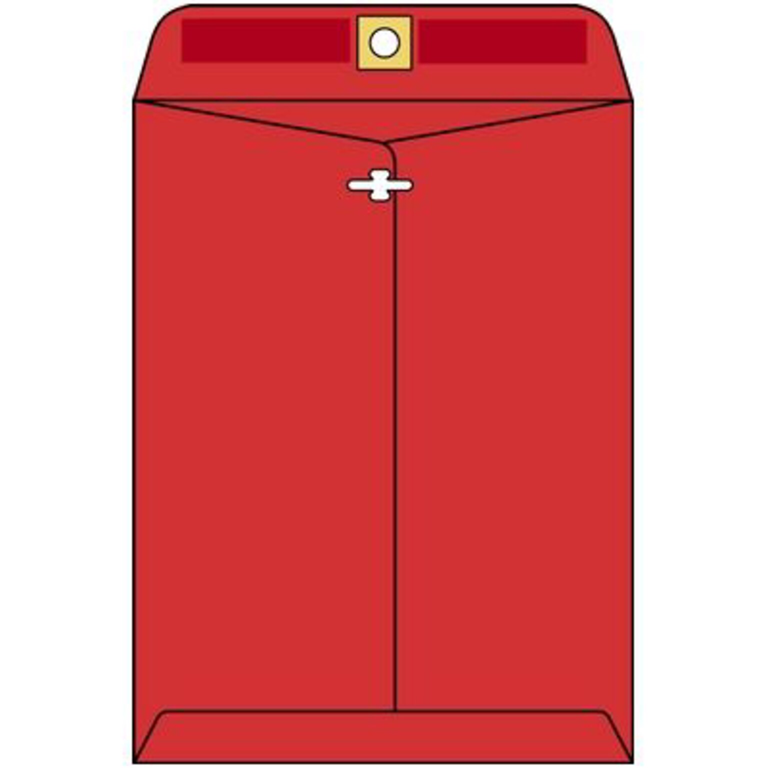 Quill Brand® 100/Box Clasp Catalog Envelope, 9 x 12, Red (912RD)