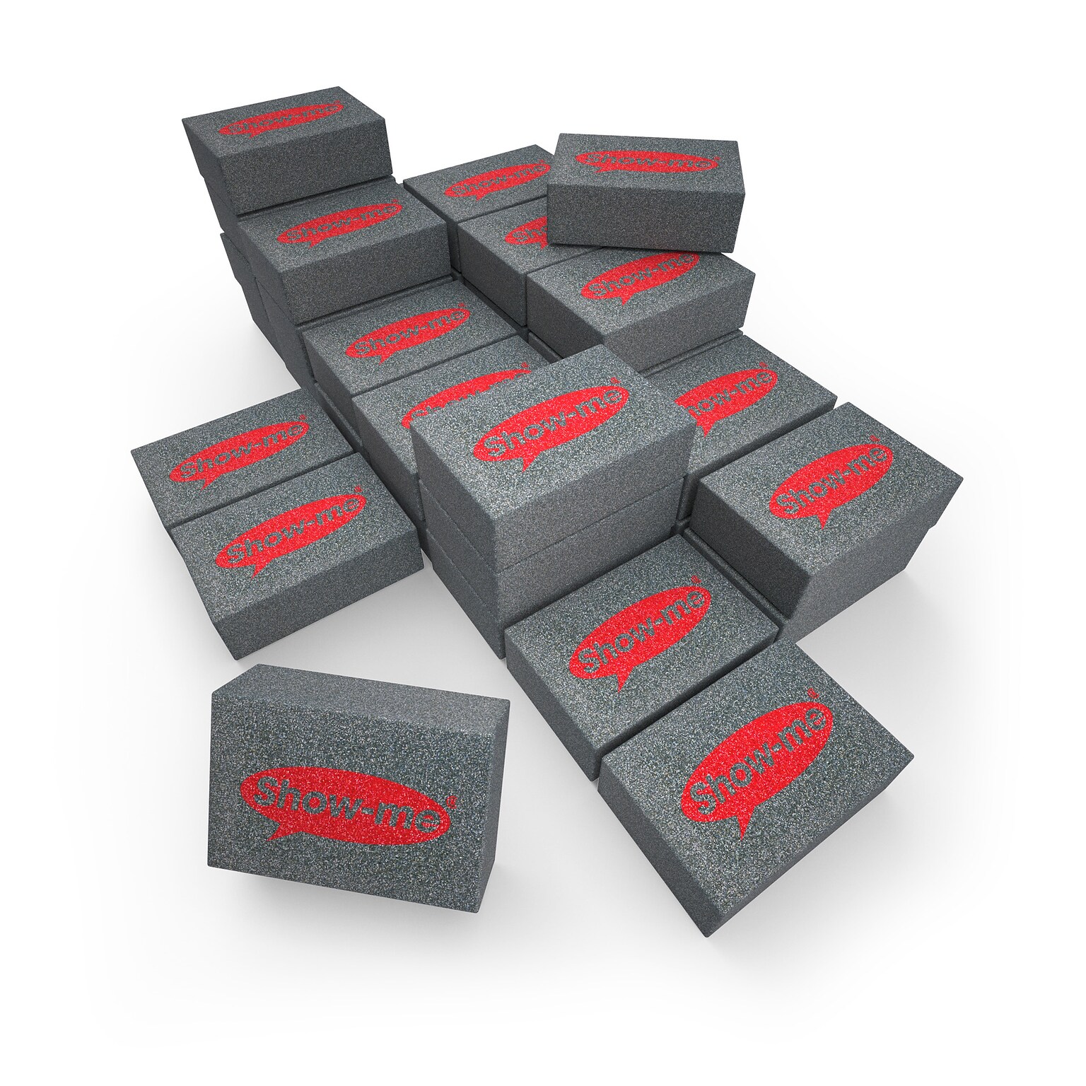 Show-me Mini Foam Erasers, Gray, 35/Pack (EPTMFE35)