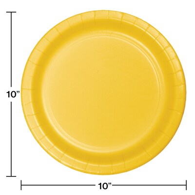 Creative Converting Touch of Color 10 Paper Plates, School Bus Yellow , 240 Plates/Carton (501021B)
