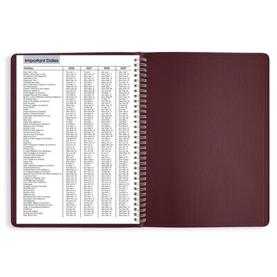 2026 AT-A-GLANCE DayMinder 8" x 11" Weekly Appointment Book, Faux Leather Cover, Burgundy (G520-14-26)