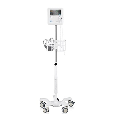 Viva Comfort Steel Welch Allyn 4400 Vital Signs Monitor Steel Mobile Stand with Storage Basket, White (ADIME911-01-MK)