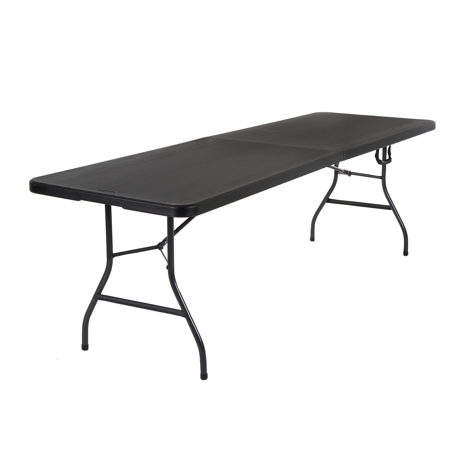 Cosco Fold-in-Half 8 Folding Table, Black (14778BLK1X)