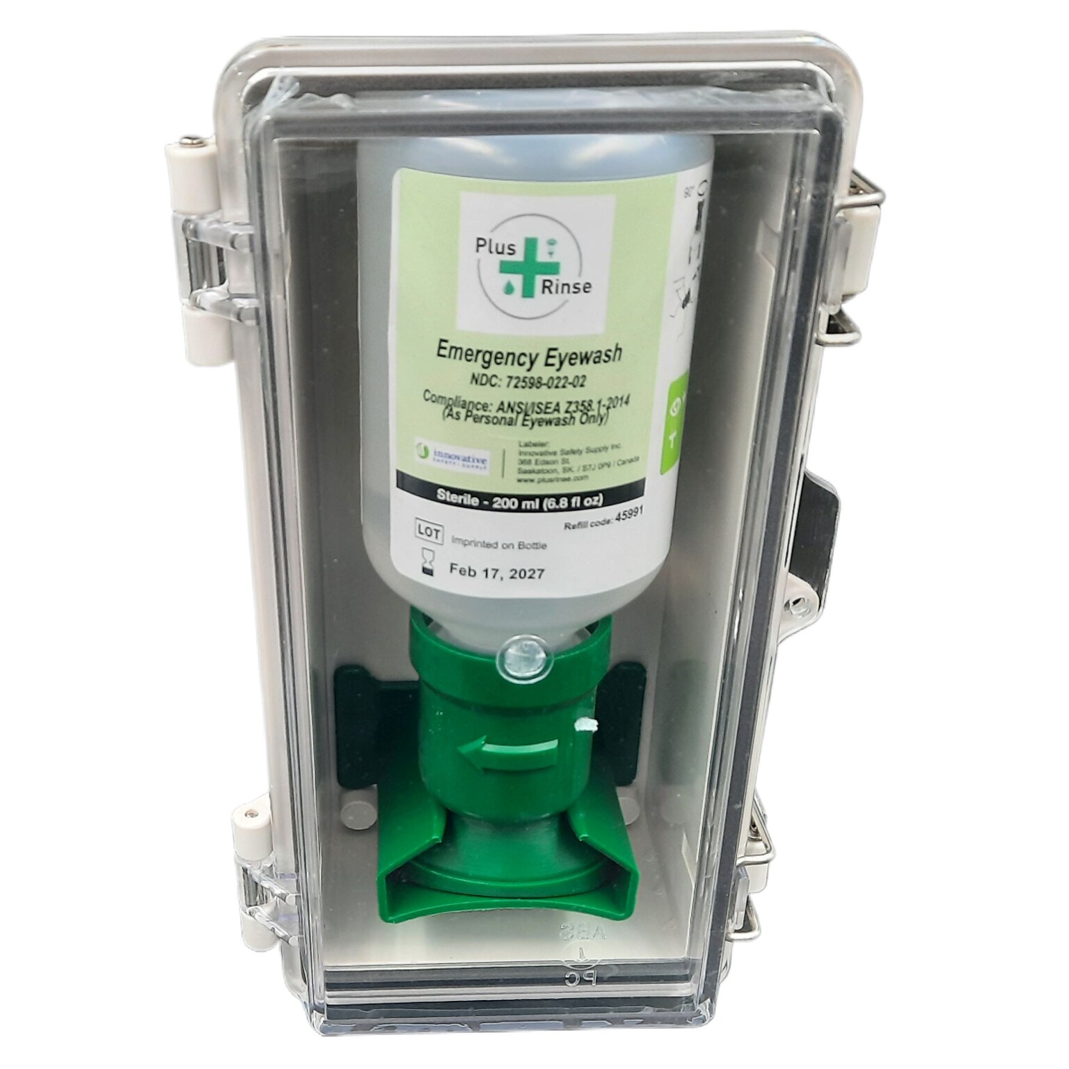 Plus Rinse Mini Industrial Saline Eyewash Station, 6.8 oz. (46501)