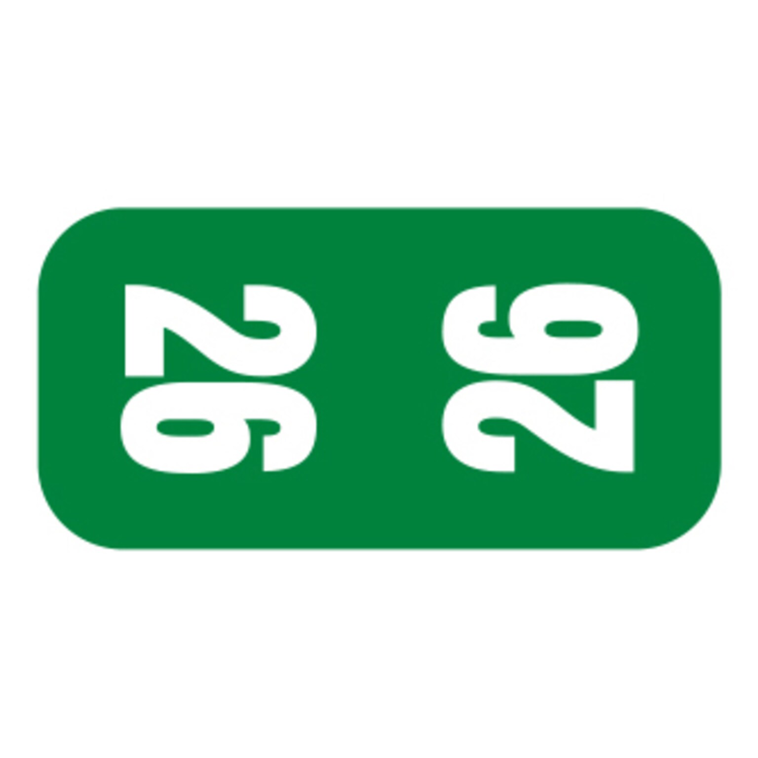 Medical Arts Press Smead Compatible Small Top-Tab 2026 Year Label, 1/2 x 1, Green, 250/Pack
