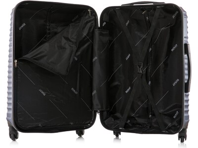 DUKAP Adly 29.33" Hardside Suitcase, 4-Wheeled Spinner, Navy Blue (DKADL00L-BLU)