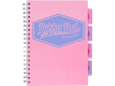 Pukka Pad Pastels 5-Subject Notebooks, 7" x 10", Ruled, 100 Sheets, Assorted Colors, 3/Pack (3032-PST)