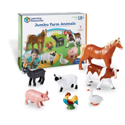 Learning Resources Jumbo Farm Animals, Set of 7 (LER0694)
