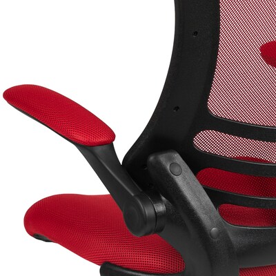 Flash Furniture Mesh Ergonomic Drafting Chair with Adjustable Foot Ring and Lumbar Support, Red (BLX5MDRED)
