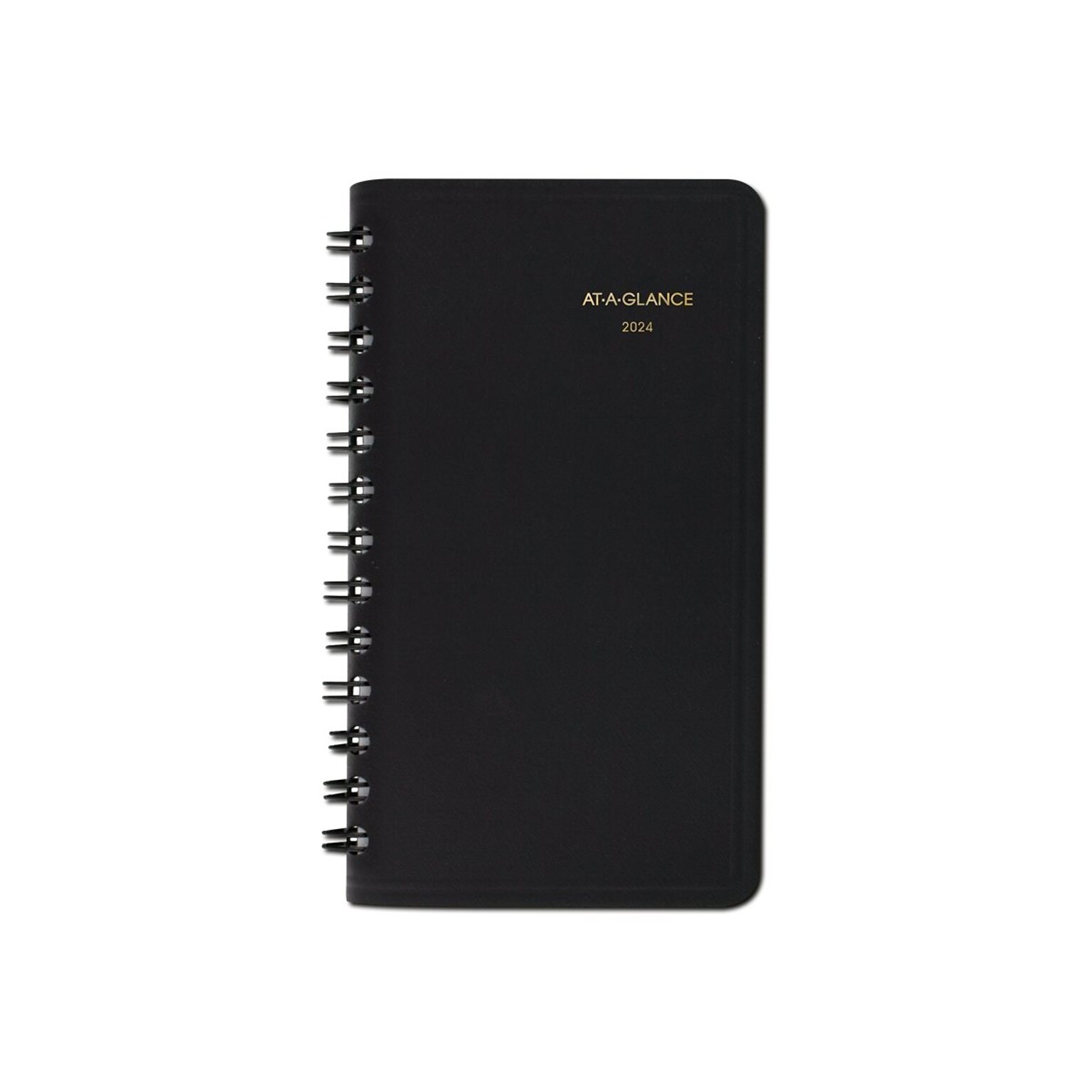 2024 AT-A-GLANCE 2.5 x 4.5 Weekly Planner, Black (70-035-05-24)