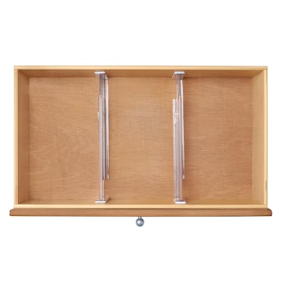 iDesign Plastic Adjustable Deep Drawer Dividers, Clear, 2/Set (62330)