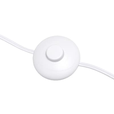 Simple Designs Farmhouse Fusion 55.91" Iron Floor Lamp with Round Shade, White (LF2019-WHT)
