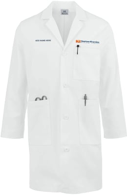 MENS FIVE POCKET FULL LENGTH LONG LAB COAT