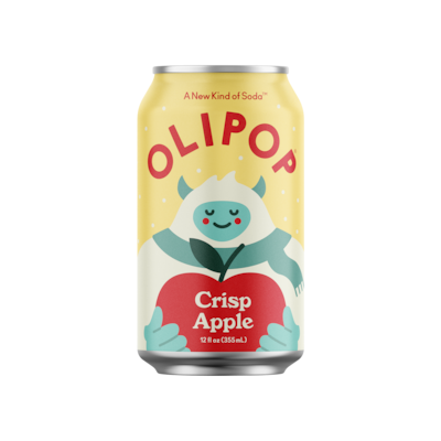 Olipop Prebiotic Crisp Apple Soda, 12 fl. oz., 12 Cans/Case (ICO63943)