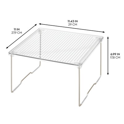 iDESIGN Stackable Cabinet Shelf Riser, Clear, 2/Pack (28988M2)