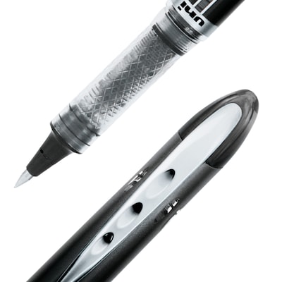 uni-ball Vision Elite Rollerball Pens, Micro Point, 0.5mm, Black Ink, Dozen (69000)