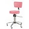 Brandt Hydraulic Surgeon Stool with Backrest with Backrest, Rose (15512ROSE)