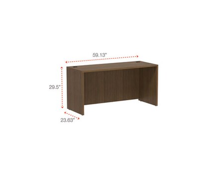 Alera Valencia Series 59" Credenza Shell, Modern Walnut (ALEVA256024WA)