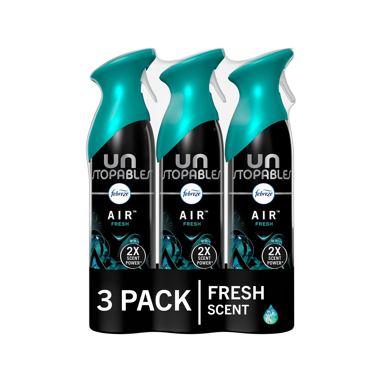 Febreze Unstopables Air Freshener Aerosol, Fresh Scent, 8.8 fl. oz., 3/Pack (42723)