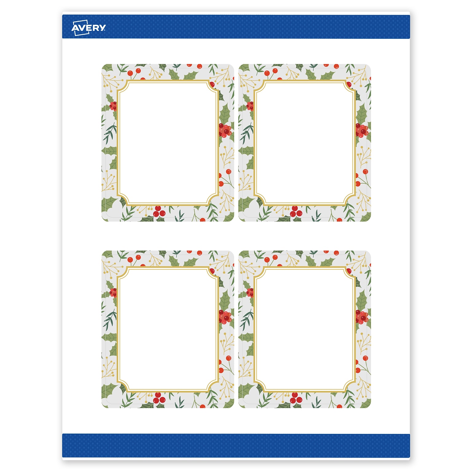 Avery Rectangle Multipurpose Labels, 4 x 3-1/3, White, 40/Pack (19479370450)