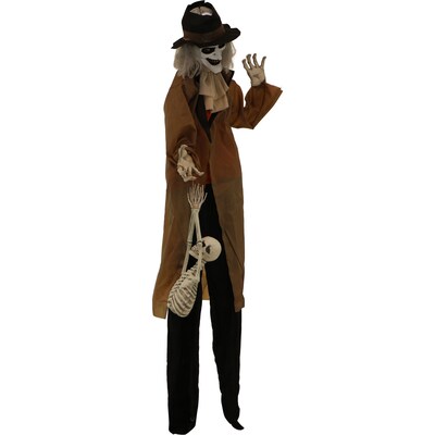 Haunted Hill Farm 5.25' Jebediah Bones Animatronic Gravekeeper (HHGRVKPR-1FLSA)