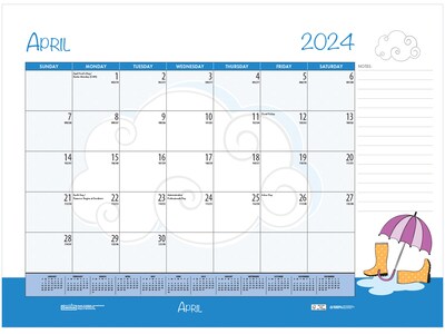2024 House of Doolittle Seasonal 22" x 17" Monthly Desk Pad Calendar (139-24)