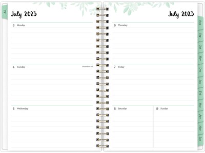 2023-2024 Blue Sky Laurel 5 x 8 Academic Weekly & Monthly Planner, Mint Green (131949-A24)
