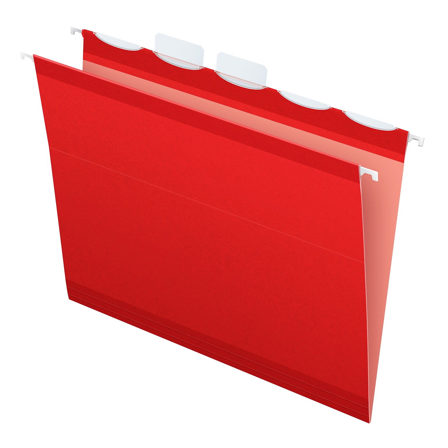 Pendaflex Ready-Tab Reinforced Hanging File Folder, 5-Tab, Letter Size, Red, 25/Box (42623)