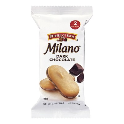 Milano Dark Chocolate Cookies, 0.75 oz., 20/Pack (220-02248)