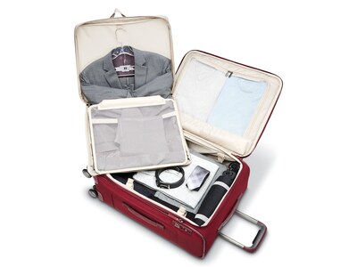 Samsonite Silhouette 17 27.5" Suitcase, 4-Wheeled Spinner, TSA Checkpoint Friendly, Merlot (139017-2136)
