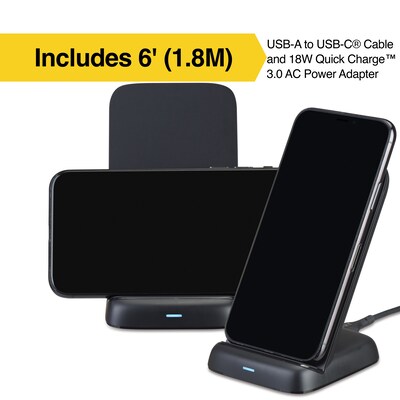 NXT Technologies™ Qi Wireless Charging Stand, Black (NX60455)