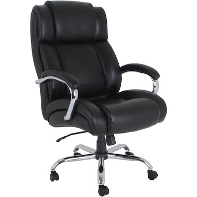 Lorell UltraCoil Comfort Big & Tall Chair, 500 lb. Capacity, Black (LLR99845)