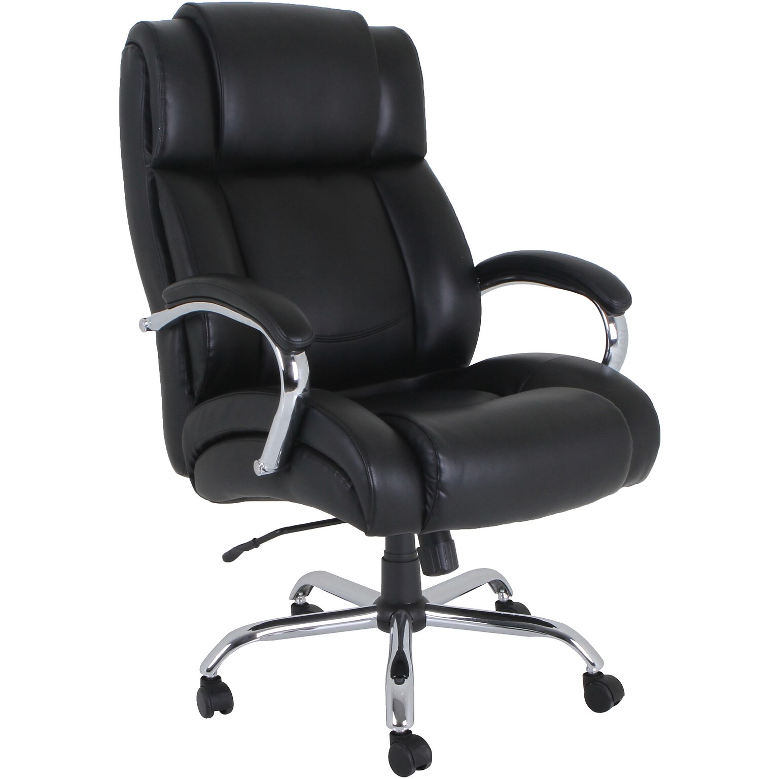 Lorell UltraCoil Comfort Big & Tall Chair, 500 lb. Capacity, Black (LLR99845)