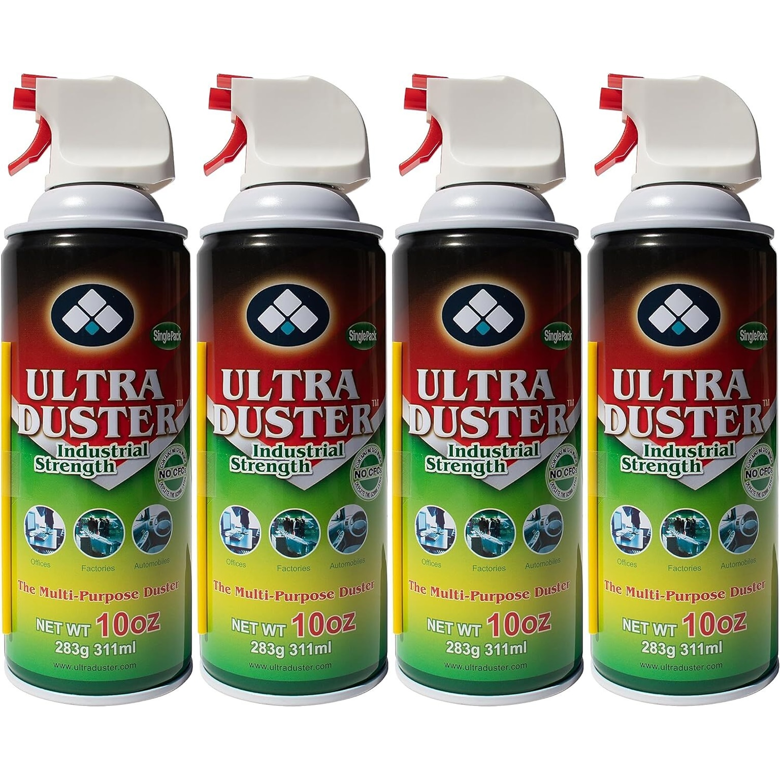 ULTRA DUSTER Compressed Air Duster Cleaner 10 oz., 4/Pack