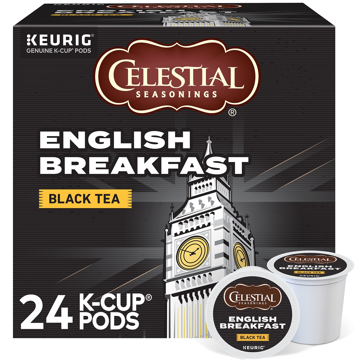 Celestial Seasonings Breakfast Blend Black Tea, Keurig® K-Cup® Pods, 24/Box (14731)