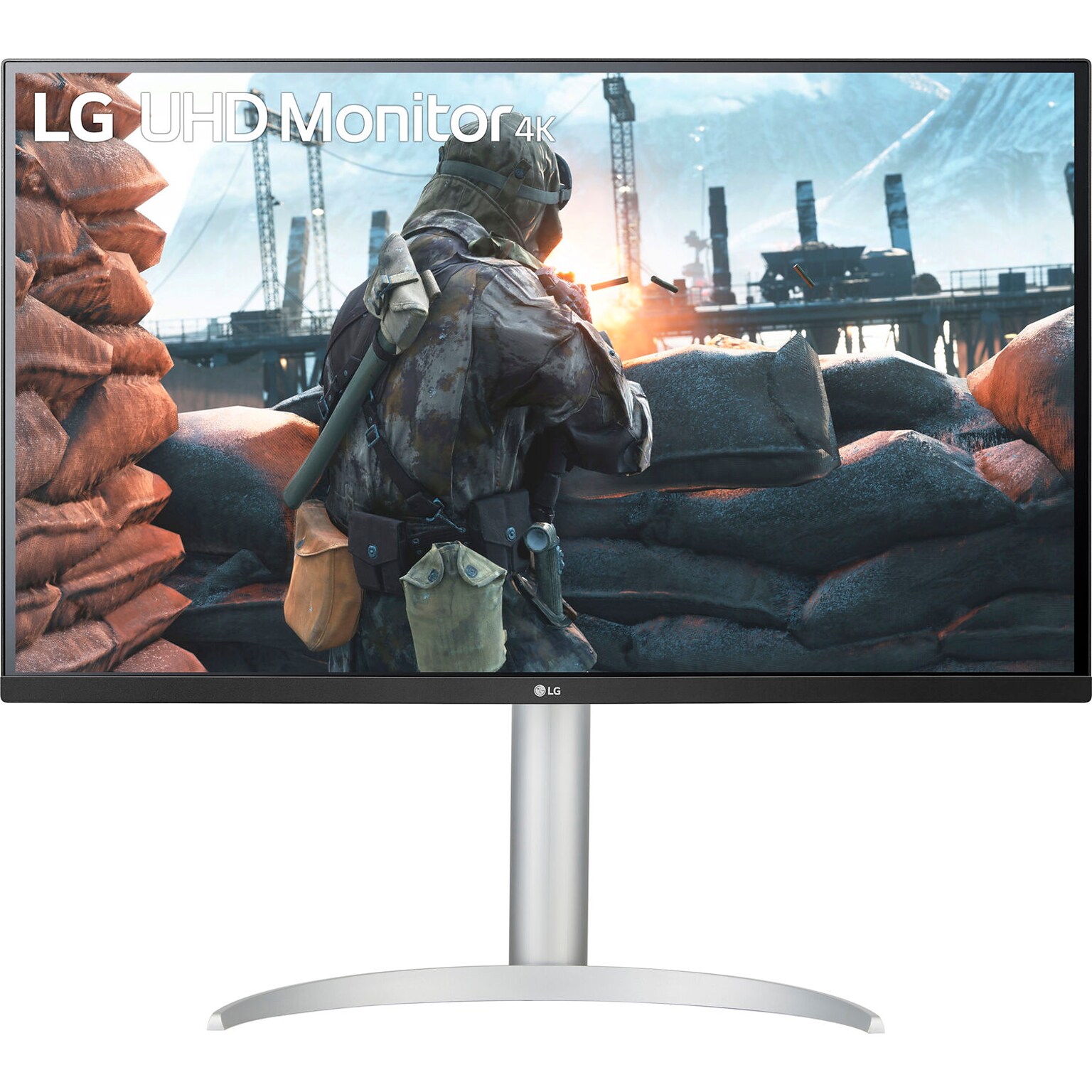 LG 32 4K UHD VA 60Hz AMD FreeSync Monitor, HDR10, Height Adjustable, Universal Docking Station, White (32BP55U-B)