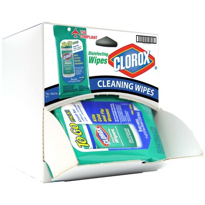 Clorox To Go Fresh Scent Disinfecting Wipes, 9 Wipes/Pack, 9 Packs/Dispensit Box, 12 Dispensit Boxes/Carton