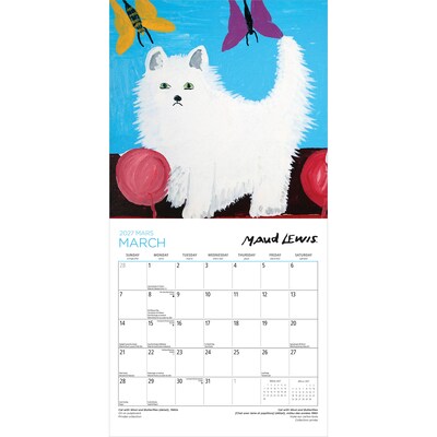 2027 BrownTrout Maud Lewis AGNS 8.5" x 8.5" Monthly Wall Calendar, Assorted Colors (9781525617522)